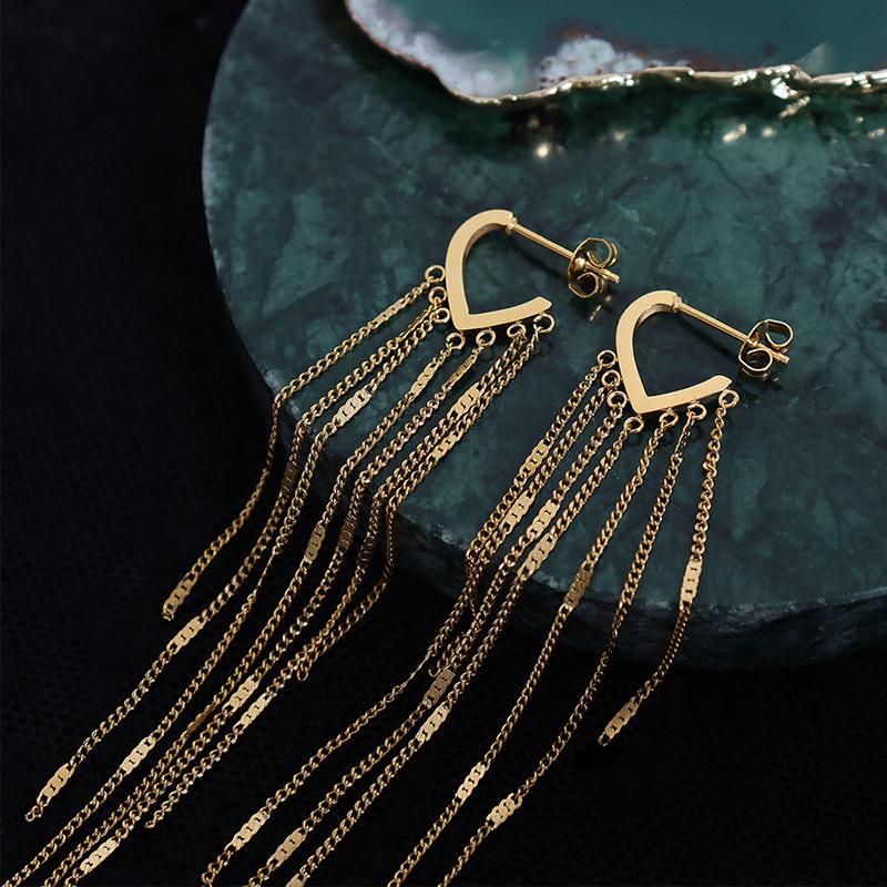 Long Tassel Earrings Versatile