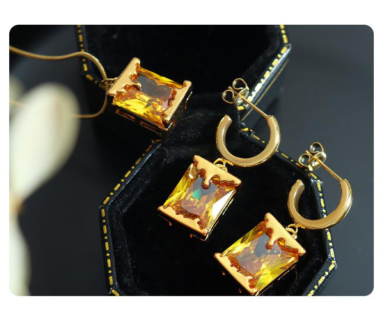 Oil Lamp Design Personality Pendant Earrings Jewelry Set