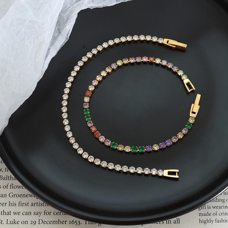 Colorful Diamond Zircon Bracelet Personality All-match