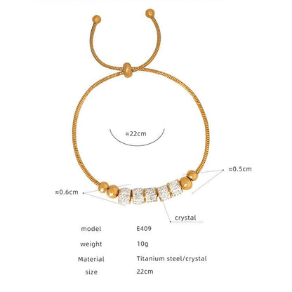 Antique Titanium Steel Electroplated Gold 18k Non-fading Personalized Exaggerated Eye Pendant Bracelet