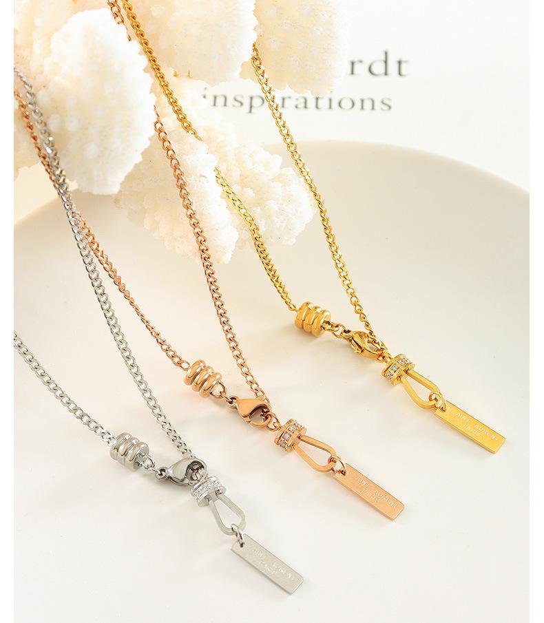 U-shaped Diamond Long Brand Pendant Accessories Niche Design