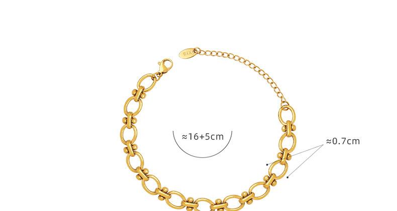 Simple Temperament Thick Chain Couple Bracelet Jewelry Titanium Steel 18k Gold