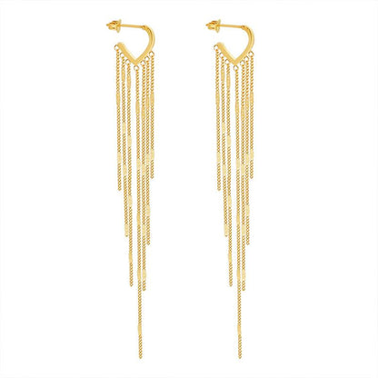 Long Tassel Earrings Versatile