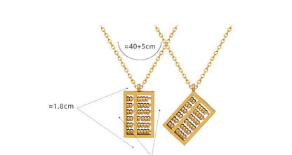 Fashion Simple Abacus Beads Personalized Abacus Pendant Necklace