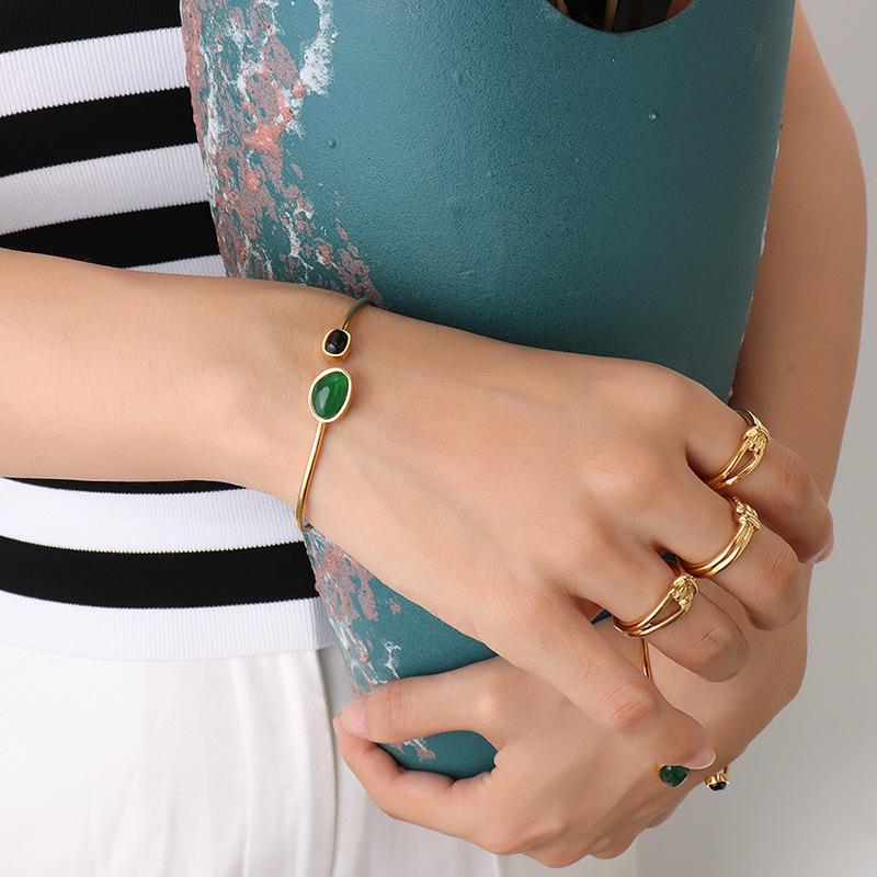 High-grade Light Luxury Vintage Titanium Steel Gold Plated Bracelet