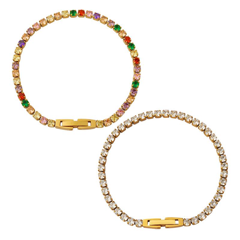 Colorful Diamond Zircon Bracelet Personality All-match