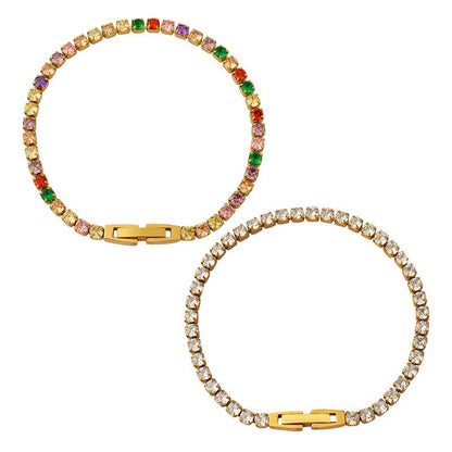 Colorful Diamond Zircon Bracelet Personality All-match