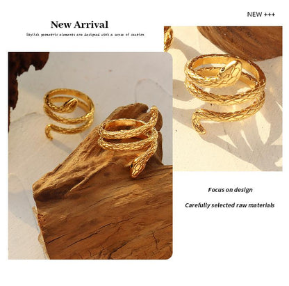 Snake-shaped Ring Women&