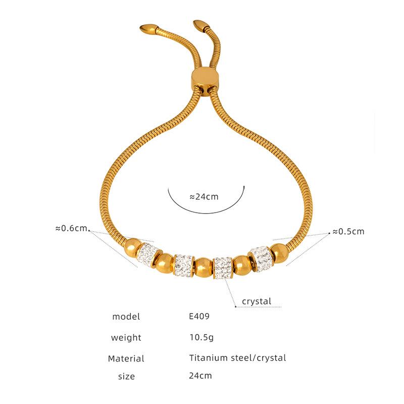 Antique Titanium Steel Electroplated Gold 18k Non-fading Personalized Exaggerated Eye Pendant Bracelet