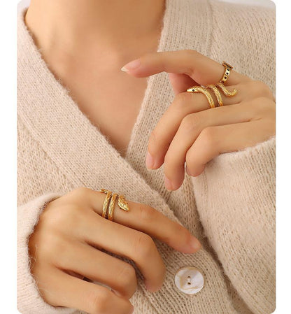 Snake-shaped Ring Women&