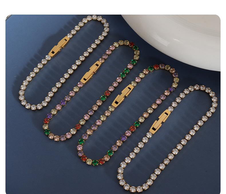 Colorful Diamond Zircon Bracelet Personality All-match