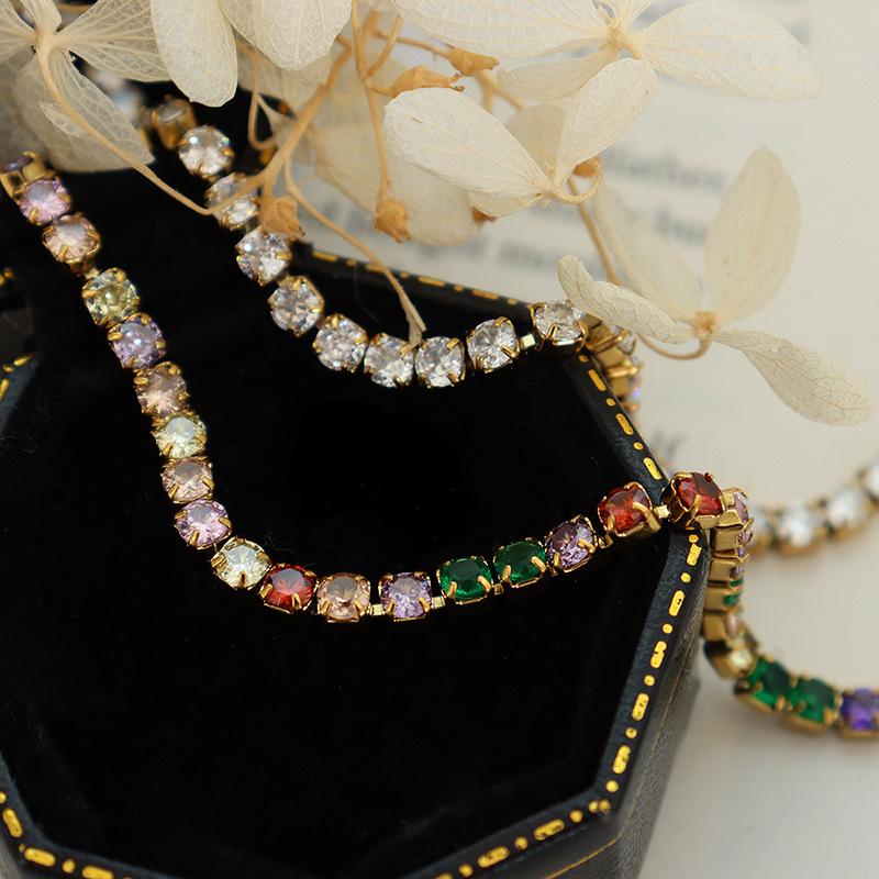 Colorful Diamond Zircon Bracelet Personality All-match