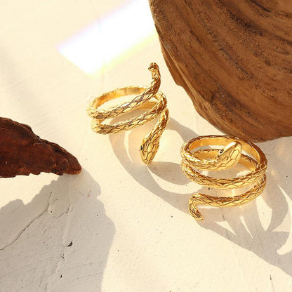 Snake-shaped Ring Women&