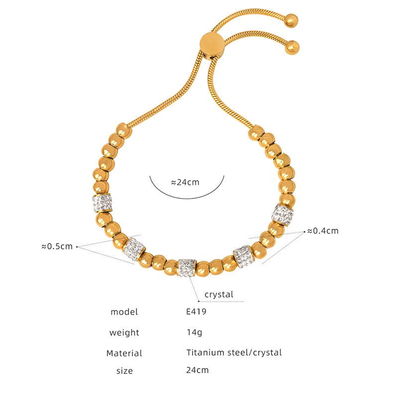 Antique Titanium Steel Electroplated Gold 18k Non-fading Personalized Exaggerated Eye Pendant Bracelet