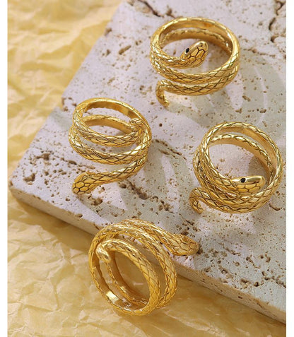 Snake-shaped Ring Women&