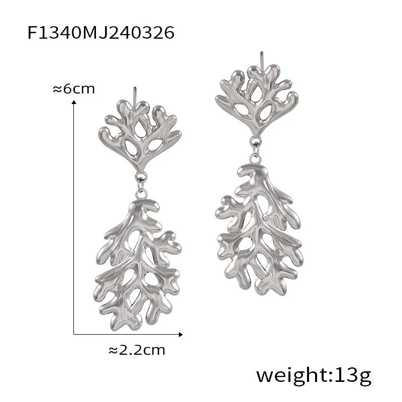 Simple High-level Versatile Jewelry Niche Geometric Texture Design Casual Style Titanium Steel Earrings