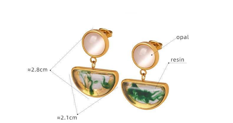 Fashion Elegant Color-free Earrings Natural Resin Cat&